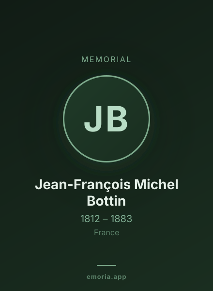 Memorial portrait of Jean-François Michel Bottin