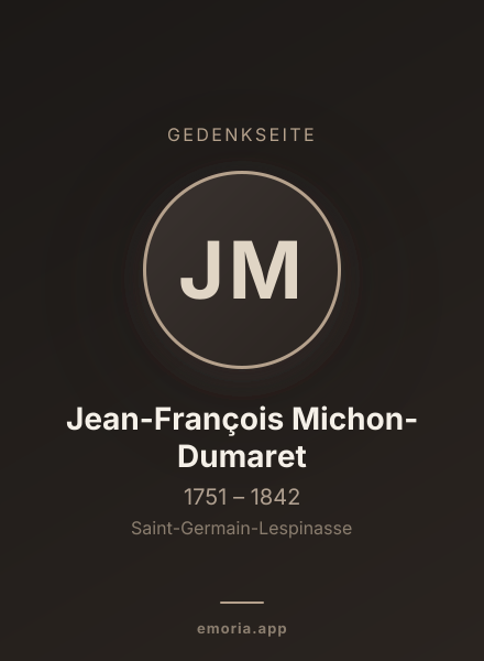 Gedenkportrait von Jean-François Michon-Dumaret