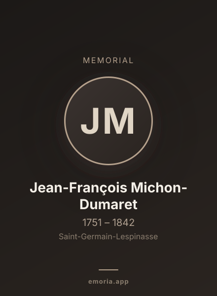 Memorial portrait of Jean-François Michon-Dumaret