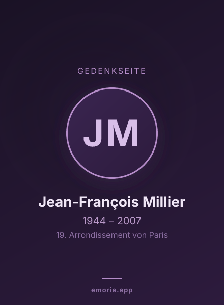 Gedenkportrait von Jean-François Millier