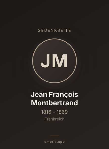 Gedenkportrait von Jean François Montbertrand