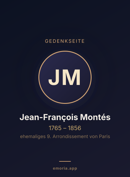Gedenkportrait von Jean-François Montés