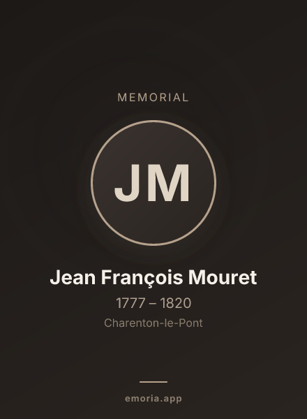 Memorial portrait of Jean François Mouret
