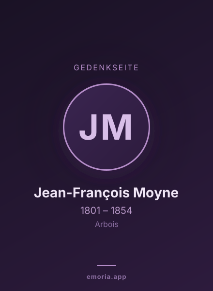 Gedenkportrait von Jean-François Moyne