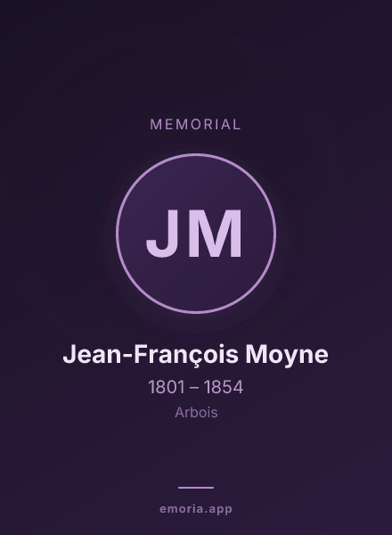 Memorial portrait of Jean-François Moyne