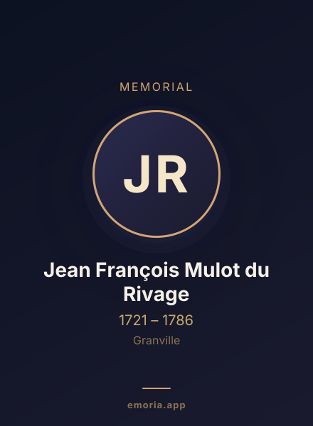 Memorial portrait of Jean François Mulot du Rivage