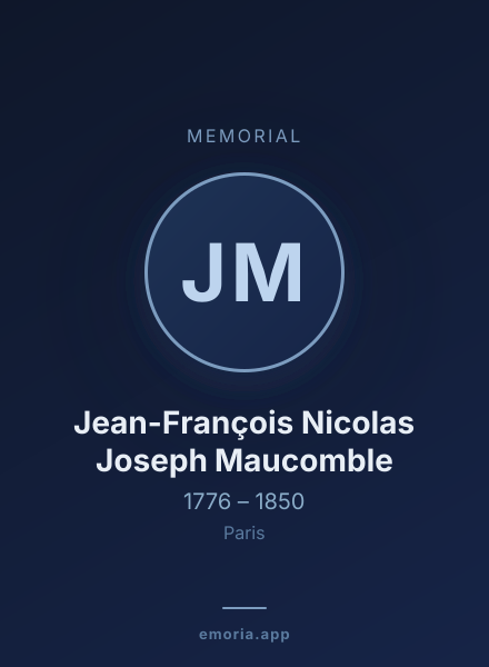 Memorial portrait of Jean-François Nicolas Joseph Maucomble