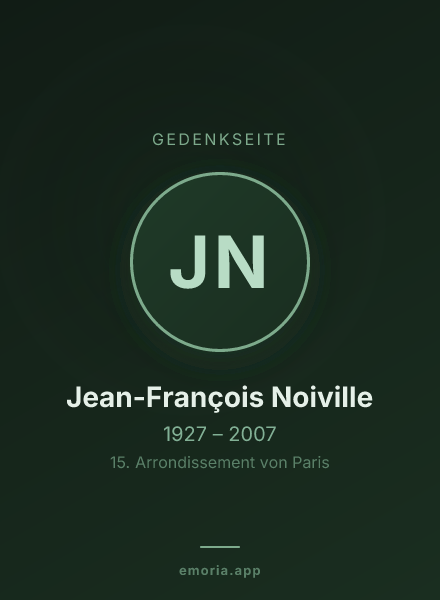 Gedenkportrait von Jean-François Noiville