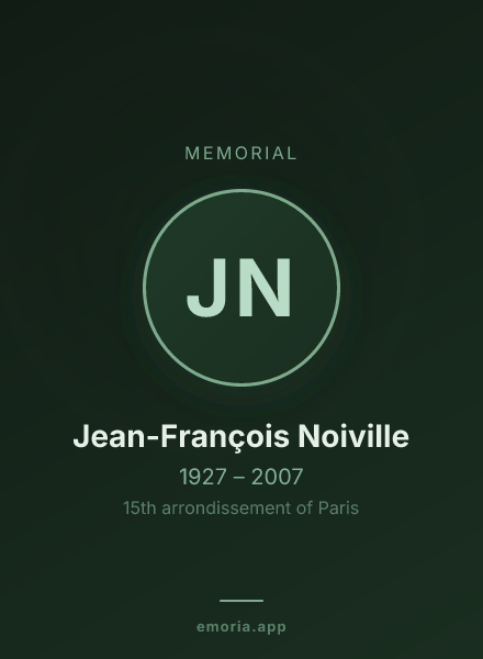 Memorial portrait of Jean-François Noiville