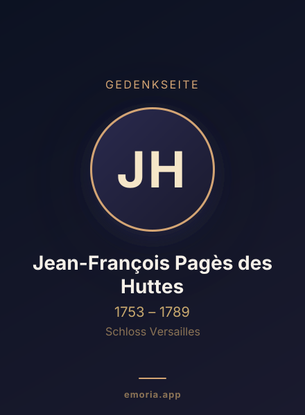 Gedenkportrait von Jean-François Pagès des Huttes