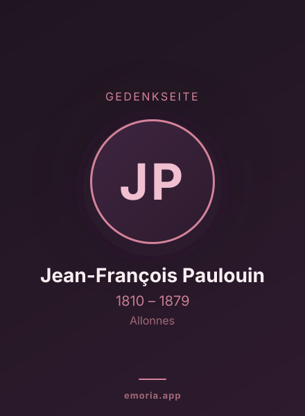 Gedenkportrait von Jean-François Paulouin