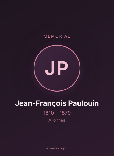 Memorial portrait of Jean-François Paulouin
