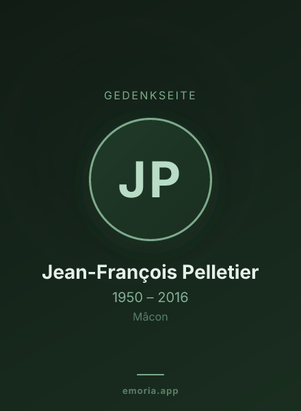 Gedenkportrait von Jean-François Pelletier