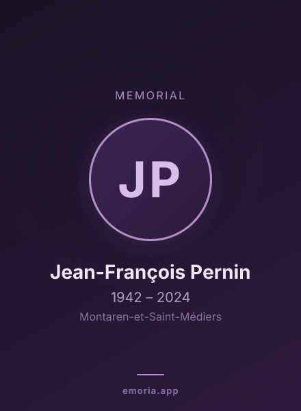 Memorial portrait of Jean-François Pernin