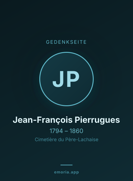 Gedenkportrait von Jean-François Pierrugues