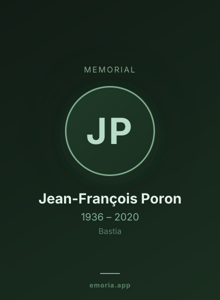 Memorial portrait of Jean-François Poron
