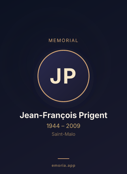 Memorial portrait of Jean-François Prigent