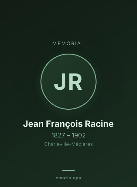 Memorial portrait of Jean François Racine