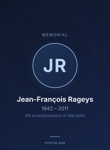 Memorial portrait of Jean-François Rageys