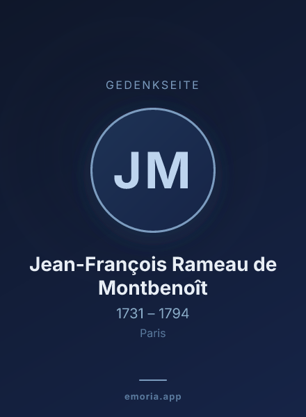 Gedenkportrait von Jean-François Rameau de Montbenoît