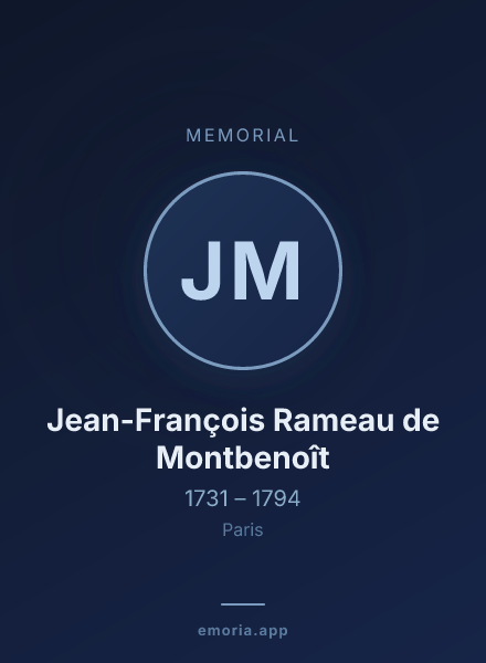 Memorial portrait of Jean-François Rameau de Montbenoît