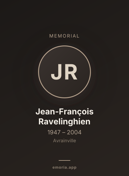 Memorial portrait of Jean-François Ravelinghien