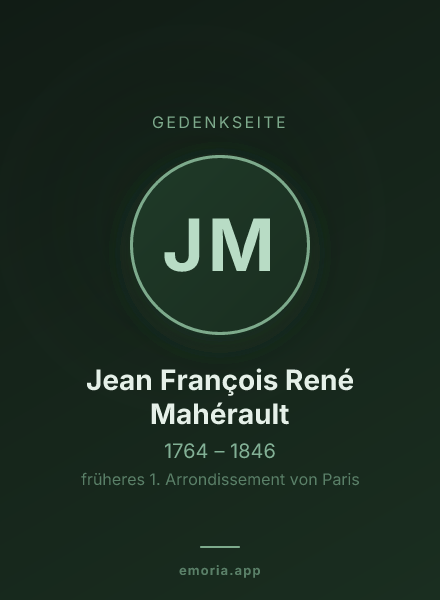 Gedenkportrait von Jean François René Mahérault