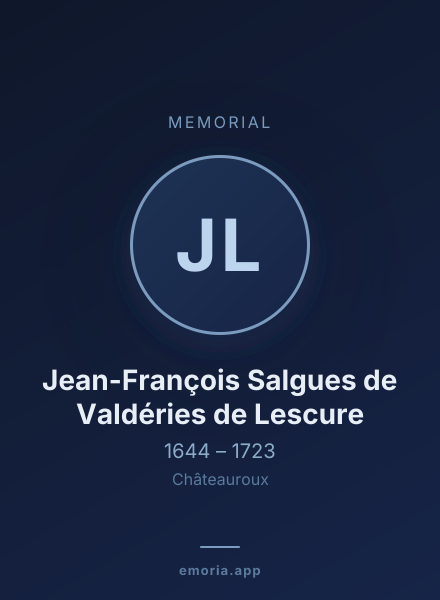 Memorial portrait of Jean-François Salgues de Valdéries de Lescure
