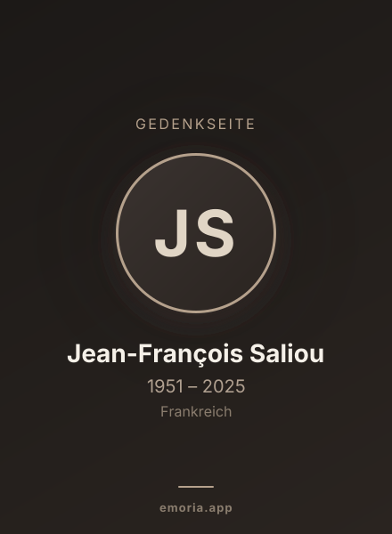 Gedenkportrait von Jean-François Saliou