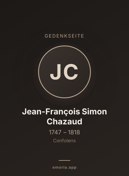 Gedenkportrait von Jean-François Simon Chazaud