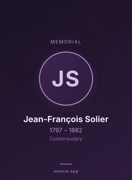 Memorial portrait of Jean-François Solier