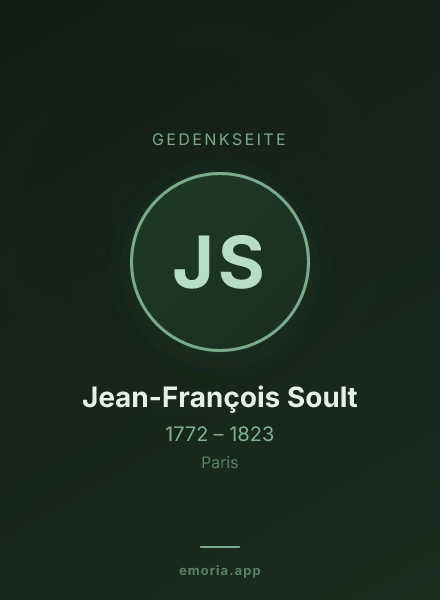 Gedenkportrait von Jean-François Soult