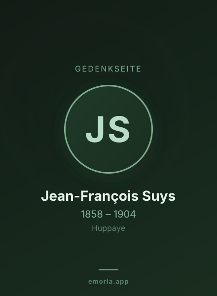 Gedenkportrait von Jean-François Suys