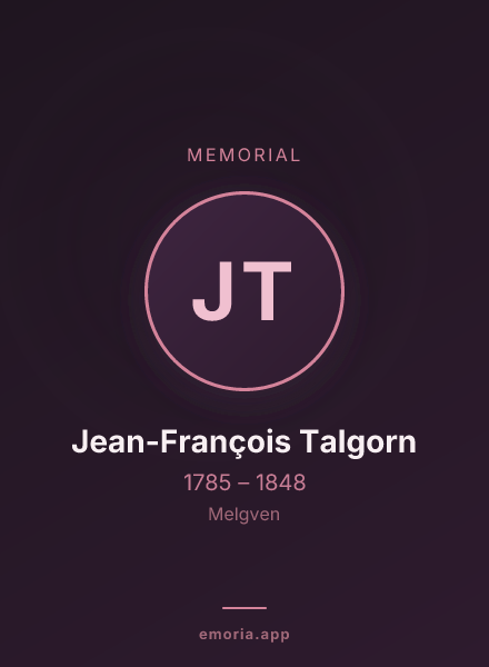 Memorial portrait of Jean-François Talgorn
