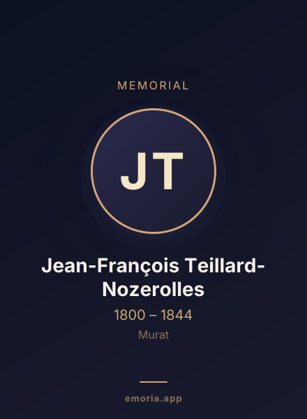 Memorial portrait of Jean-François Teillard-Nozerolles