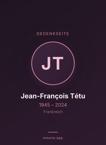 Gedenkportrait von Jean-François Tétu