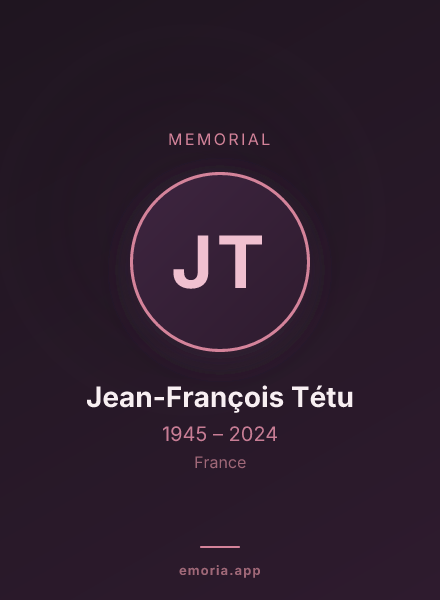 Memorial portrait of Jean-François Tétu