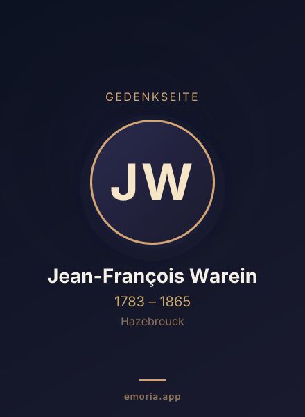 Gedenkportrait von Jean-François Warein