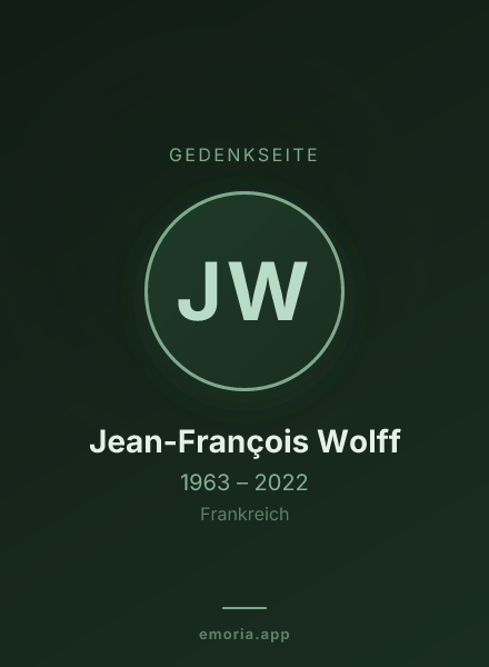 Gedenkportrait von Jean-François Wolff