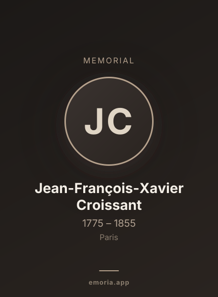 Memorial portrait of Jean-François-Xavier Croissant