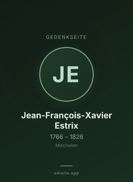 Gedenkportrait von Jean-François-Xavier Estrix