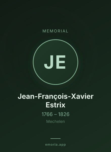 Memorial portrait of Jean-François-Xavier Estrix