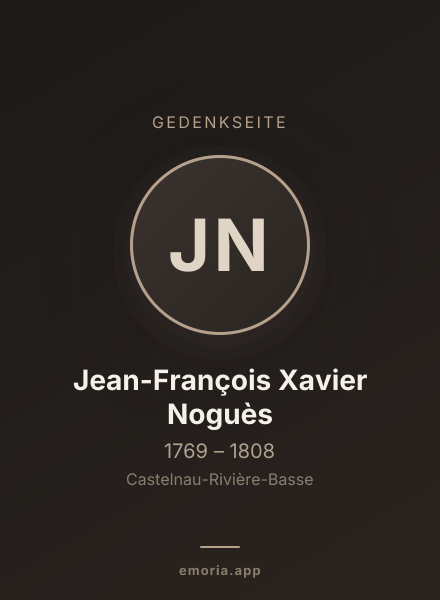 Gedenkportrait von Jean-François Xavier Noguès