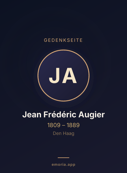 Gedenkportrait von Jean Frédéric Augier