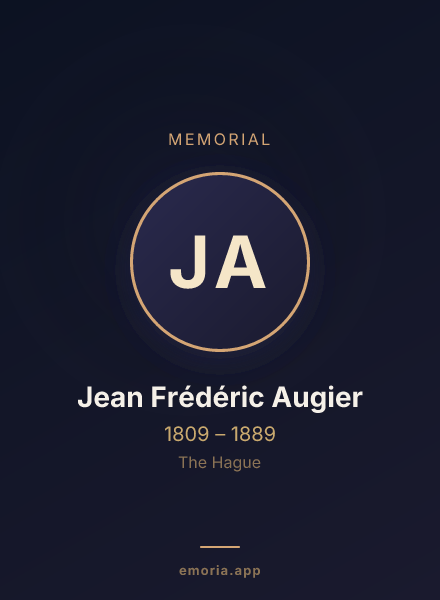 Memorial portrait of Jean Frédéric Augier