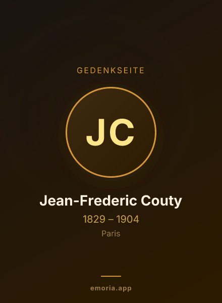 Gedenkportrait von Jean-Frederic Couty