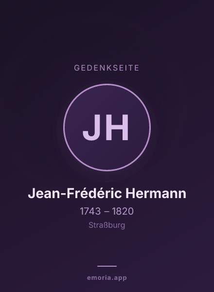 Gedenkportrait von Jean-Frédéric Hermann