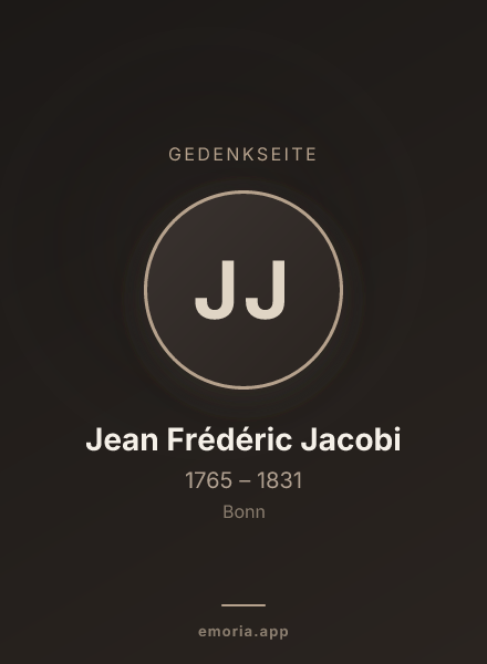 Gedenkportrait von Jean Frédéric Jacobi