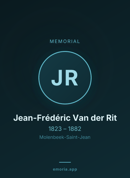 Memorial portrait of Jean-Frédéric Van der Rit