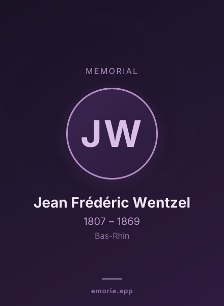 Memorial portrait of Jean Frédéric Wentzel
